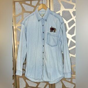 Aspen Gold Riverwashed Denim Button Shirt SIZE L
